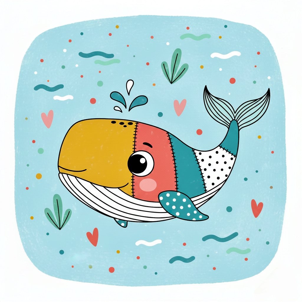 50 Kids Style AI Art Prompts | Cute Patchwork Illustration Pack - Image 4