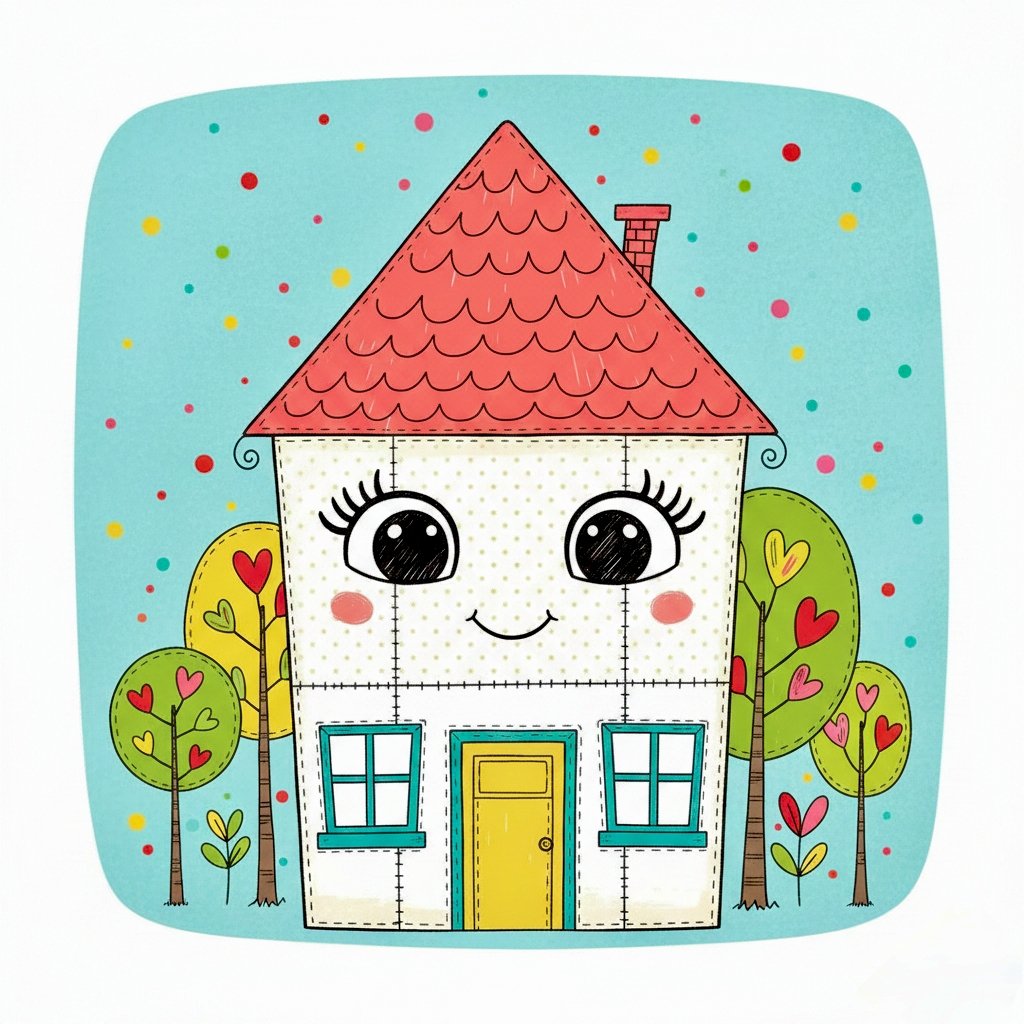 50 Kids Style AI Art Prompts | Cute Patchwork Illustration Pack - Image 5